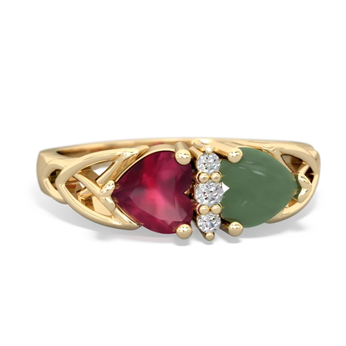 ruby-jade celtic ring