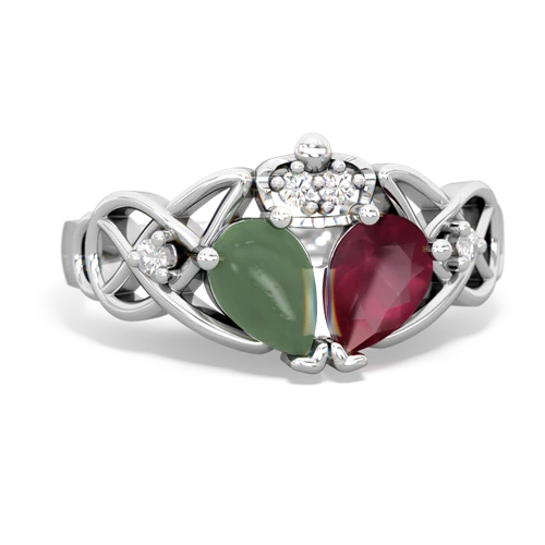 ruby-jade claddagh ring