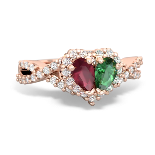 ruby-lab emerald engagement ring
