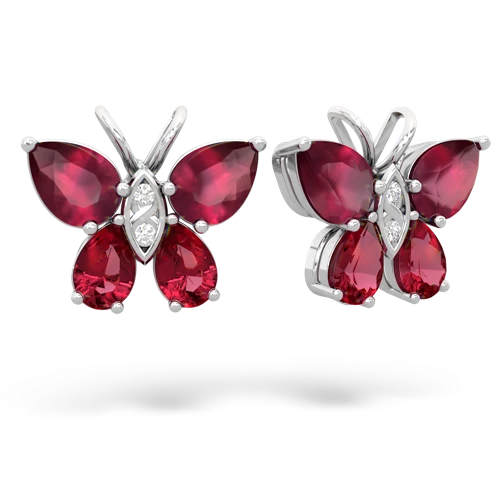 ruby-lab ruby butterfly earrings