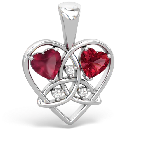 ruby-lab ruby celtic heart pendant