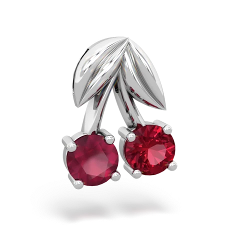 ruby-lab ruby cherries pendant