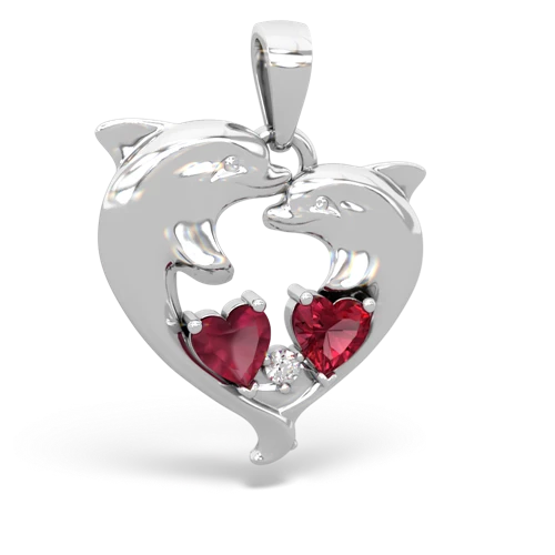 ruby-lab ruby dolphins pendant