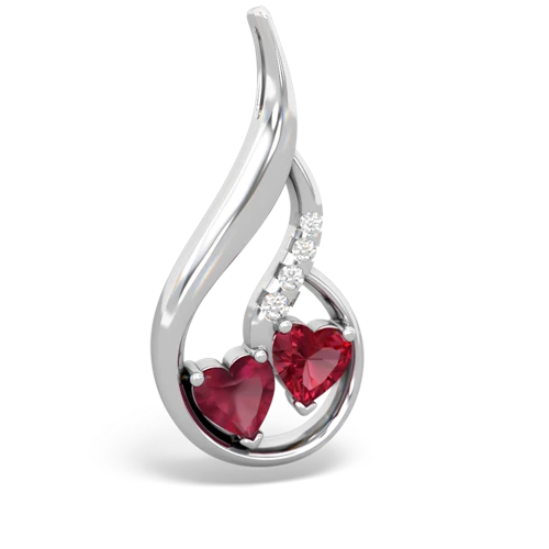 ruby-lab ruby keepsake swirl pendant