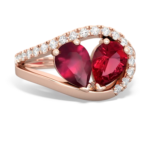 ruby-lab ruby pave heart ring