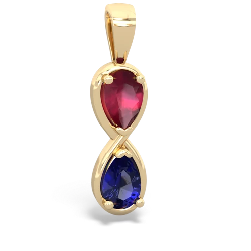 ruby-lab sapphire infinity pendant