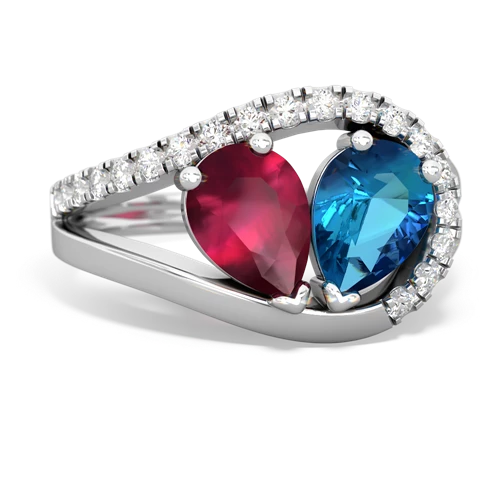 ruby-london topaz pave heart ring
