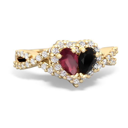 ruby-onyx engagement ring