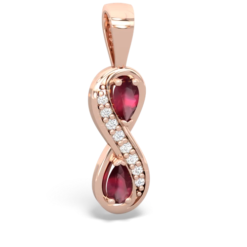 ruby keepsake infinity pendant