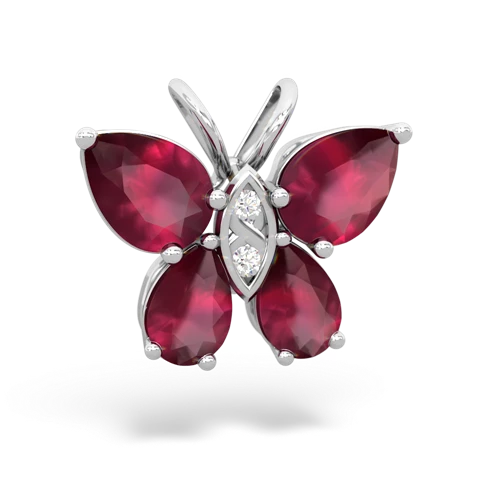 ruby-ruby butterfly pendant