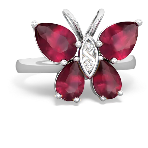 ruby-ruby butterfly ring
