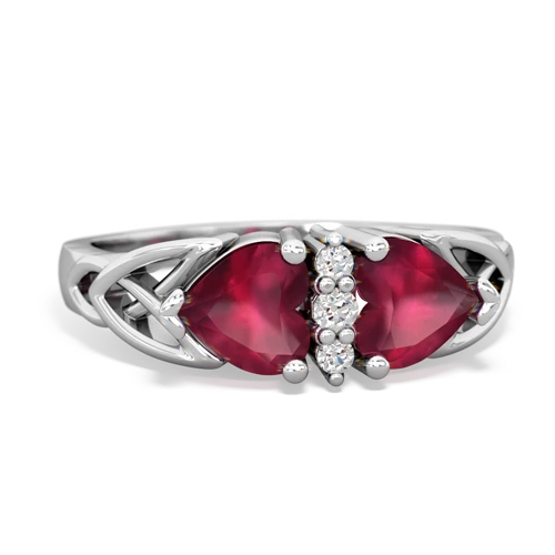 ruby-ruby celtic ring