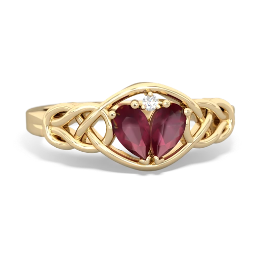 ruby-ruby celtic knot ring