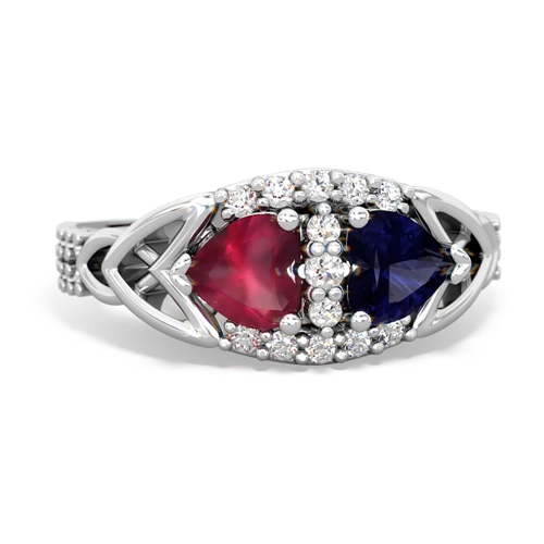 ruby-sapphire keepsake engagement ring