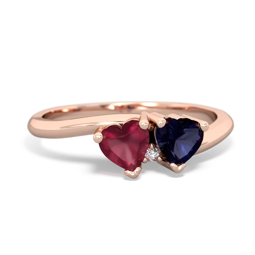 ruby-sapphire sweethearts promise ring