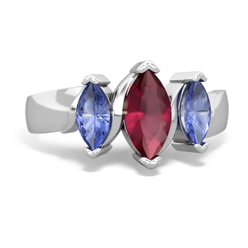 ruby-tanzanite keepsake ring
