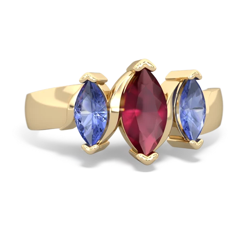 ruby-tanzanite keepsake ring