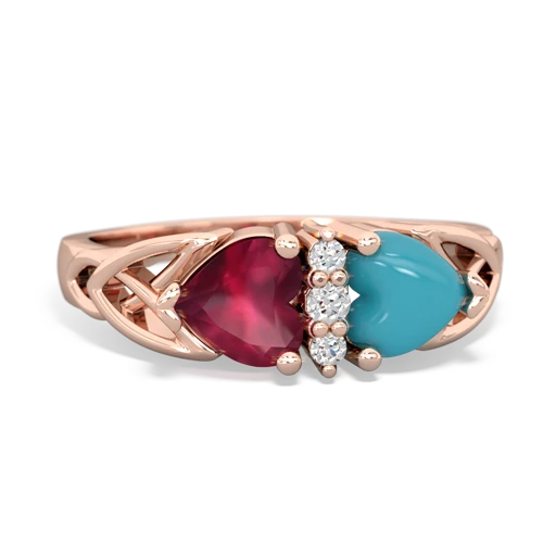 ruby-turquoise celtic ring