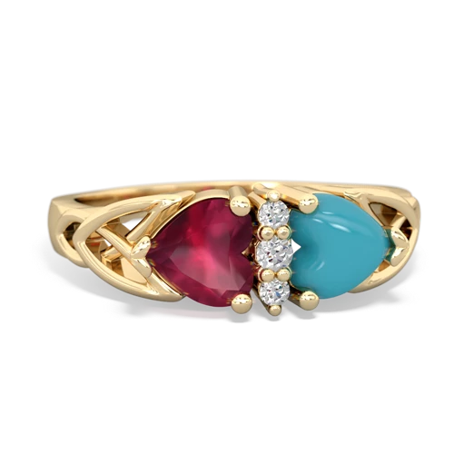 ruby-turquoise celtic ring