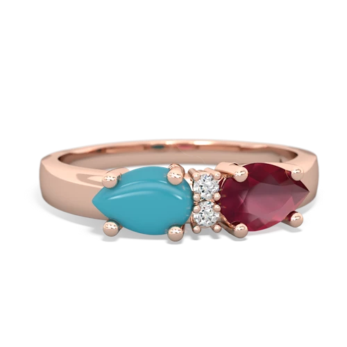ruby-turquoise timeless ring