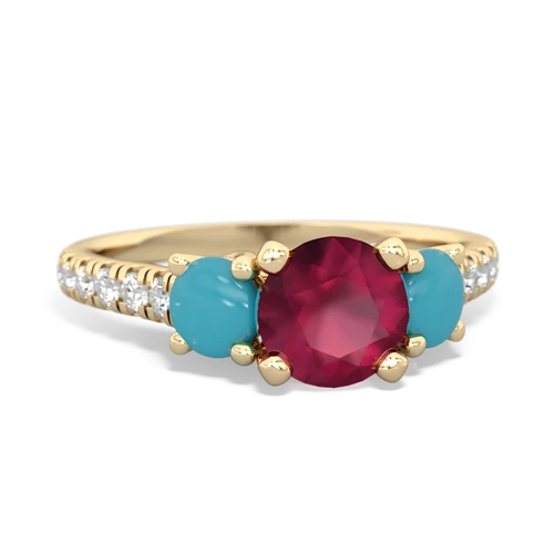 ruby-turquoise trellis pave ring