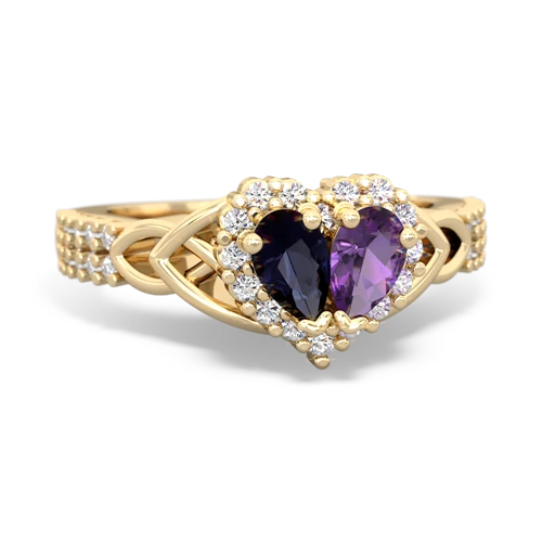 sapphire-amethyst keepsake engagement ring
