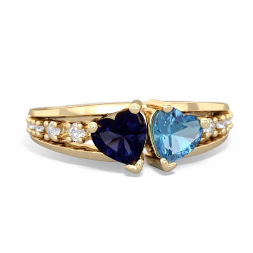 sapphire-blue topaz modern ring
