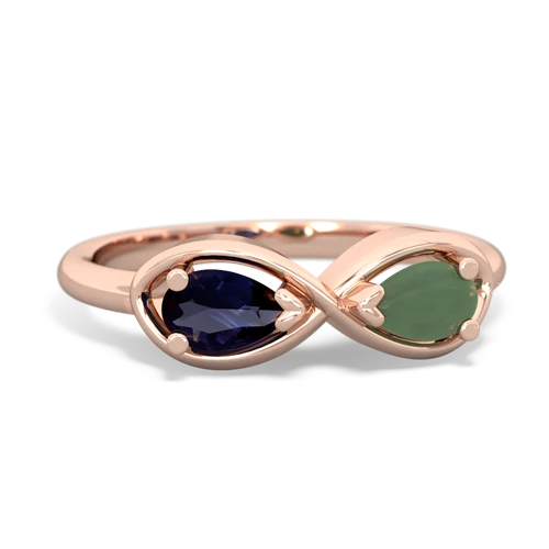 sapphire-jade infinity ring