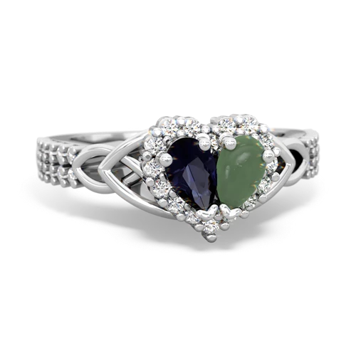 sapphire-jade keepsake engagement ring