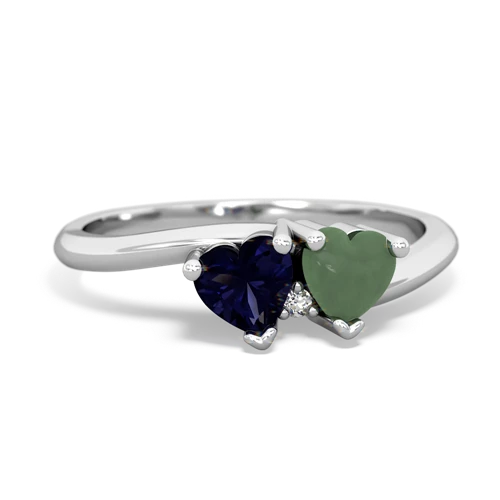 sapphire-jade sweethearts promise ring