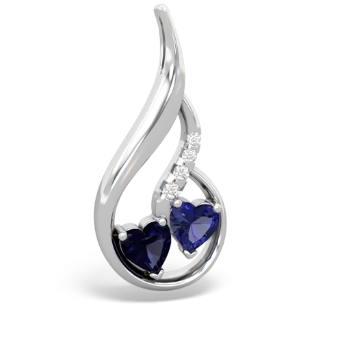 sapphire-lab sapphire keepsake swirl pendant