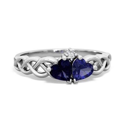 sapphire-lab sapphire celtic braid ring