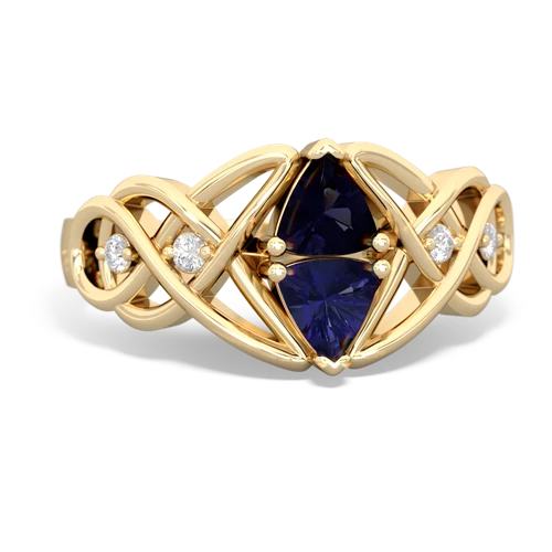 sapphire-lab sapphire celtic knot ring