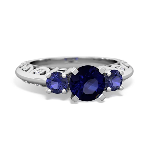 sapphire-lab sapphire engagement ring