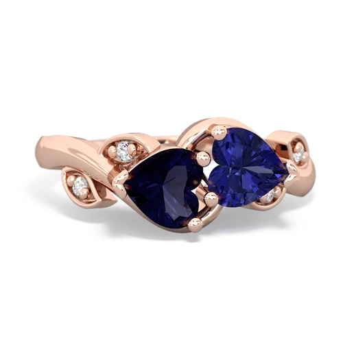 sapphire-lab sapphire floral keepsake ring