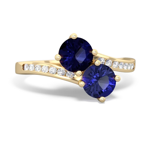 sapphire-lab sapphire two stone channel ring