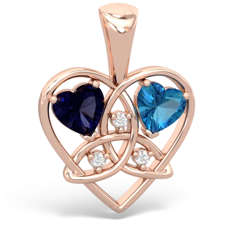 sapphire-london topaz celtic heart pendant