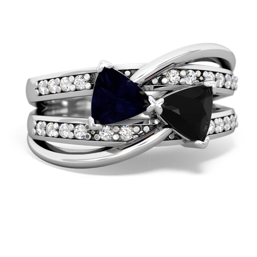 sapphire-onyx couture ring