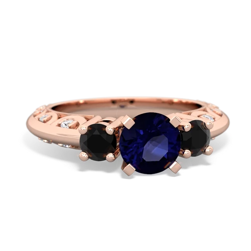 sapphire-onyx engagement ring