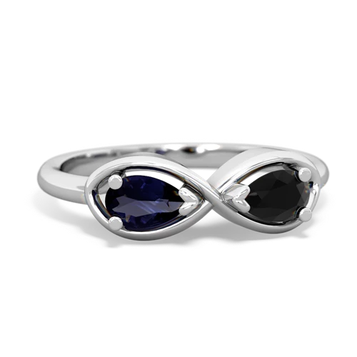 sapphire-onyx infinity ring