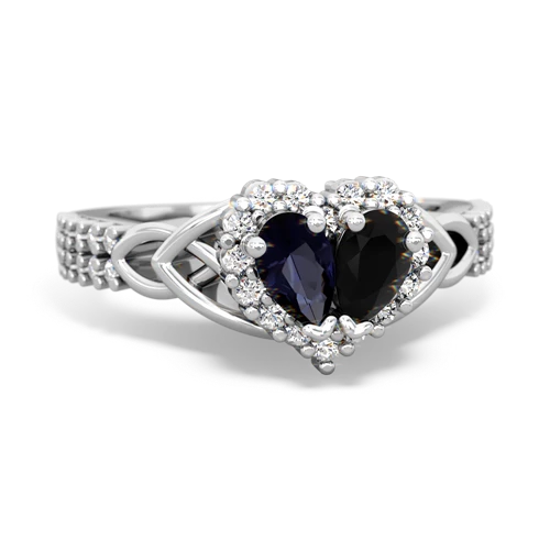 sapphire-onyx keepsake engagement ring