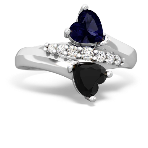 sapphire-onyx modern ring