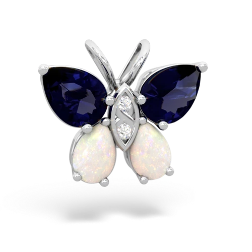 sapphire-opal butterfly pendant