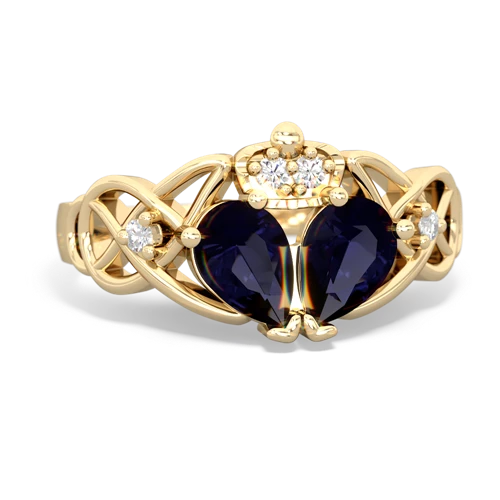 sapphire claddagh ring