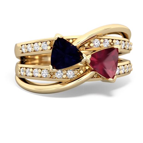 sapphire-ruby couture ring