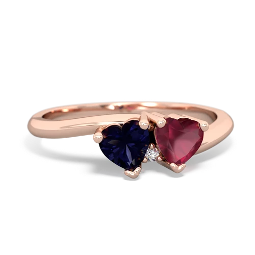 sapphire-ruby sweethearts promise ring