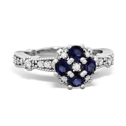 sapphire-sapphire art deco engagement ring