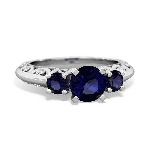 sapphire-sapphire engagement ring