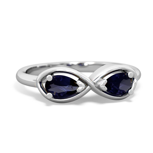 sapphire-sapphire infinity ring
