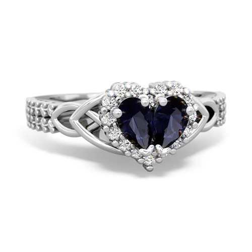 sapphire-sapphire keepsake engagement ring